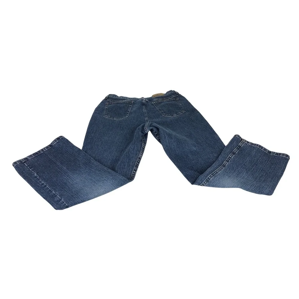 Blu Women's Denim Jeans‎ 16 Petite Flare Leg Medium Blue Wash Casual Wear